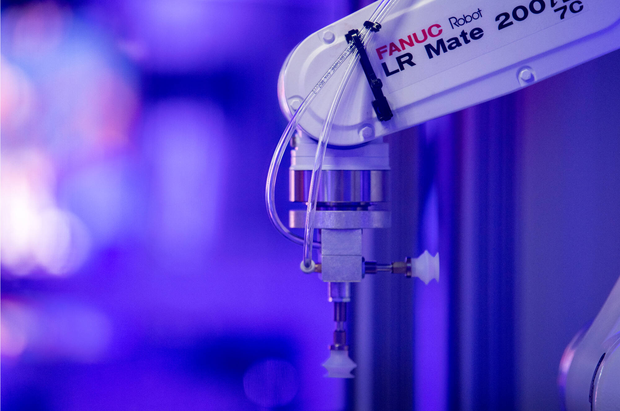 A close-up of part of a robot arm.